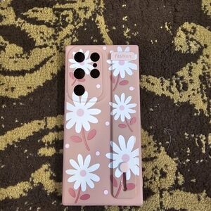 Floral Phone Case with Kickstand - Pink S23 Ultra